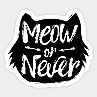 Meow or Never Sticker